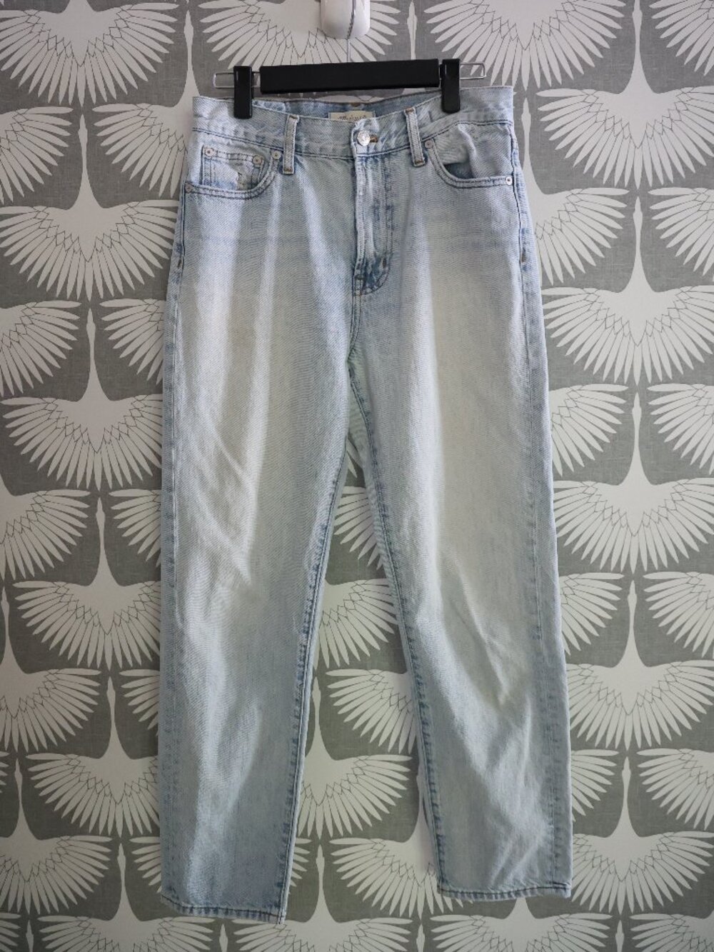 Madewell Pale Blue Cropped Straight Jeans